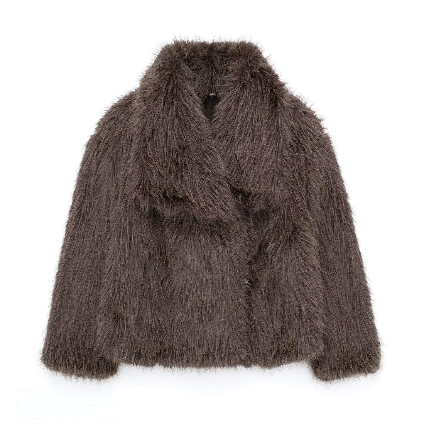 Women’s Winter Plush Coat – Thicken Lapel Casual Long Sleeve Outwear hanyelevate