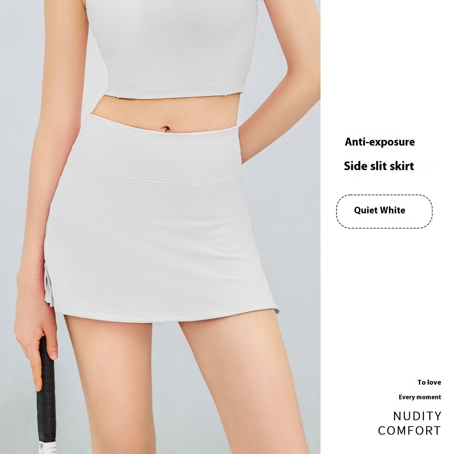 Women’s Athletic Skirt with Built-In Shorts – Fake Two-Piece Anti-Exposure Mini Culottes hanyelevate