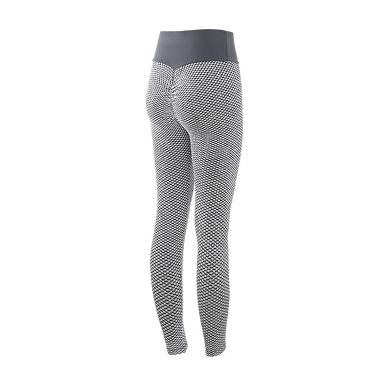 Women’s Plaid Yoga Pants – High Waist Seamless Fitness Leggings, Breathable Gym Wear hanyelevate