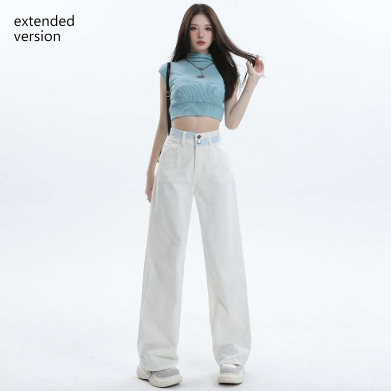 Women’s Cotton Wide-Leg Pants – High/Mid Waist | Meteor Blue, White, Rose Red | XS–2XL