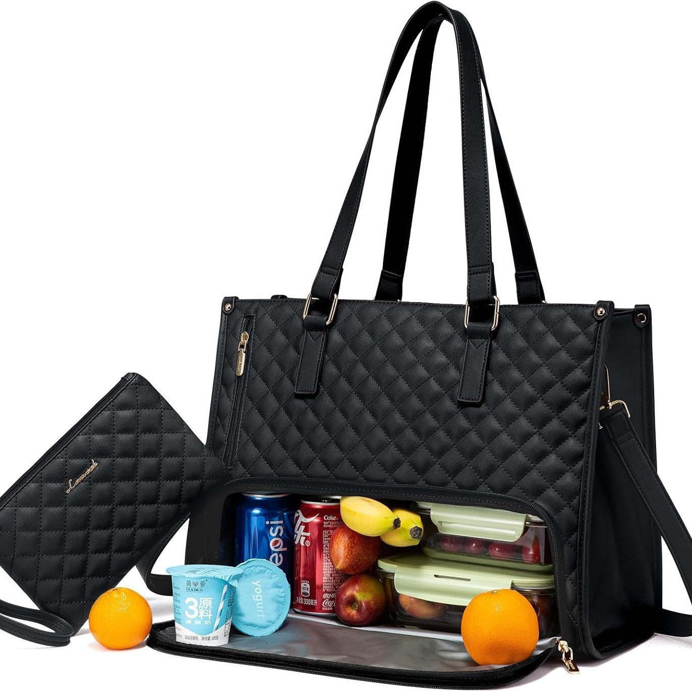 Women’s Insulated Lunch Bag – Leak-Proof, Large Capacity Tote with Laptop & Commute Storage hanyelevate