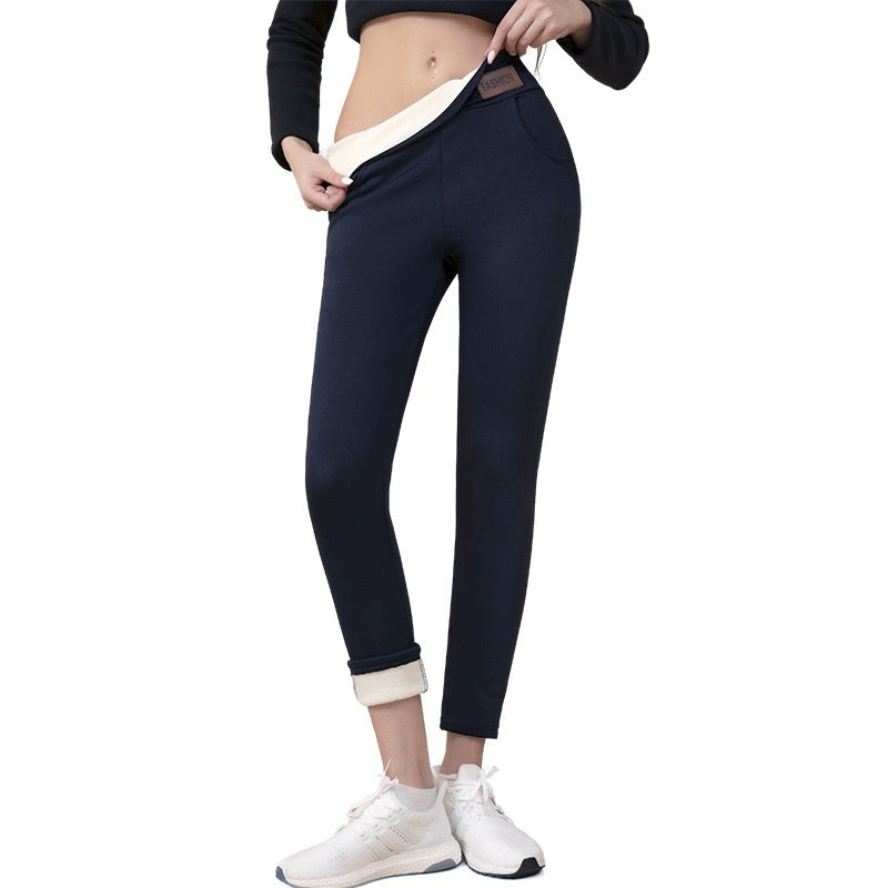 Warm Fleece-Lined Leggings for Women – Plus Size, Thick Cashmere Thermal Tights hanyelevate
