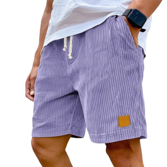 Retro Corduroy Fifth Pants | Straight Fit | Summer Casual