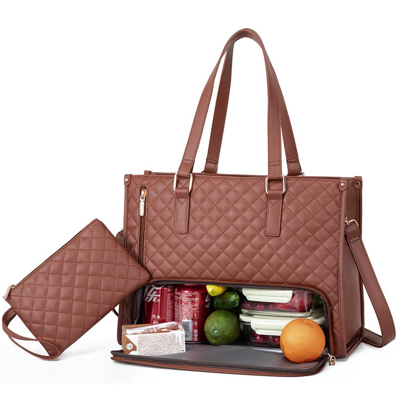 Women’s Insulated Lunch Bag – Leak-Proof, Large Capacity Tote with Laptop & Commute Storage hanyelevate