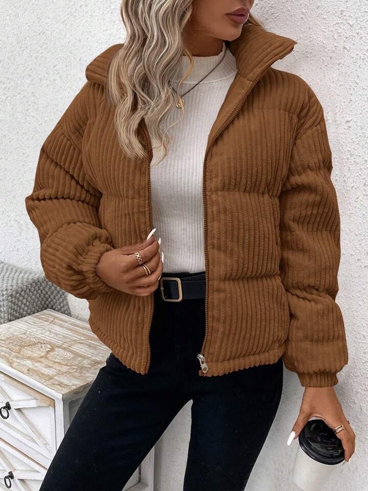Women’s Loose Corduroy Shirt – Long Sleeve Cotton Blouse | Casual Button Down | S–XL | Multiple Colors