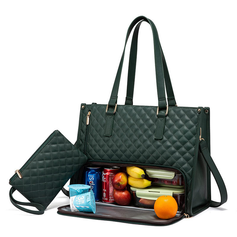 Women’s Insulated Lunch Bag – Leak-Proof, Large Capacity Tote with Laptop & Commute Storage hanyelevate