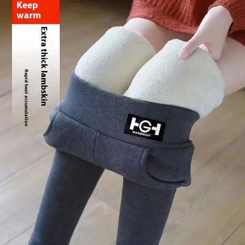 Warm Fleece-Lined Leggings for Women – Plus Size, Thick Cashmere Thermal Tights hanyelevate