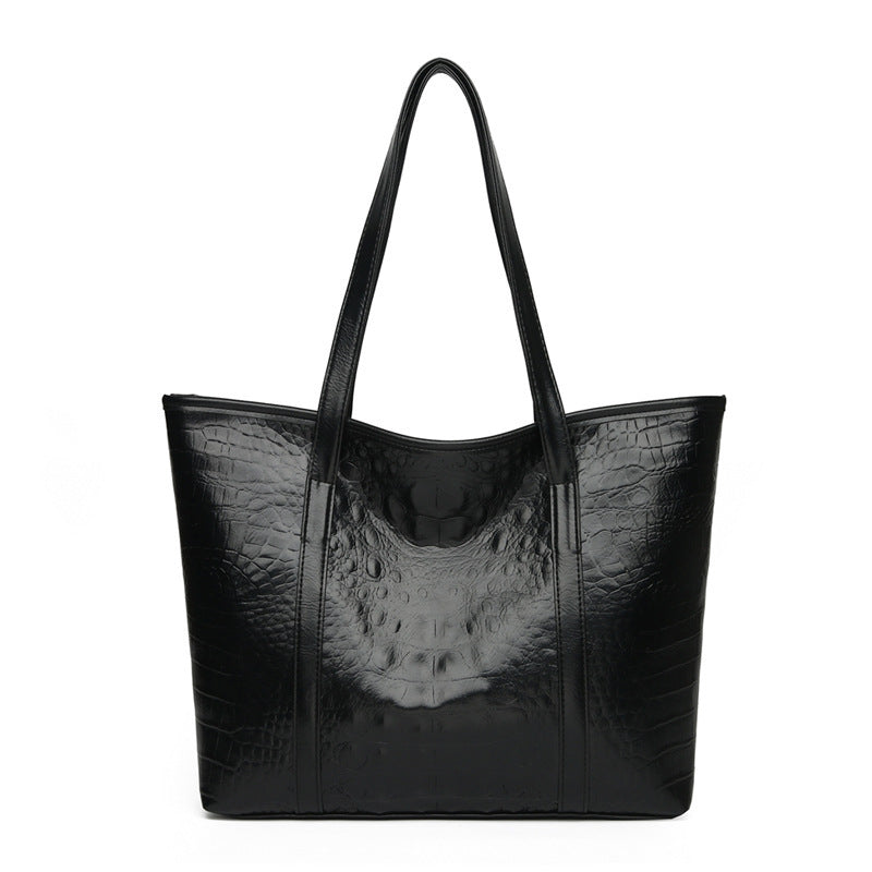 Large Capacity Women's Shoulder Bag – Soft Leather, Lightweight & Portable hanyelevate