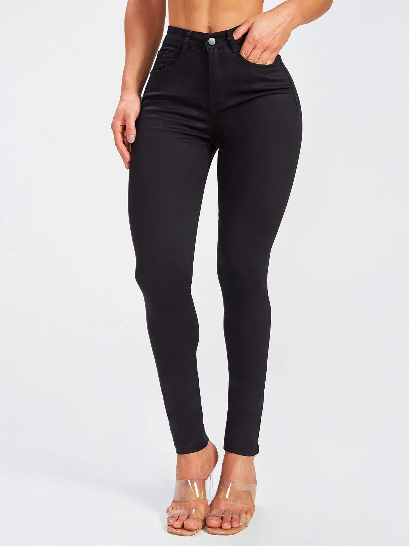 Women’s Cotton Pencil Pants – High Waist/Mid Waist Skinny Jeans | Distressed Casual Style | Sizes 25–40