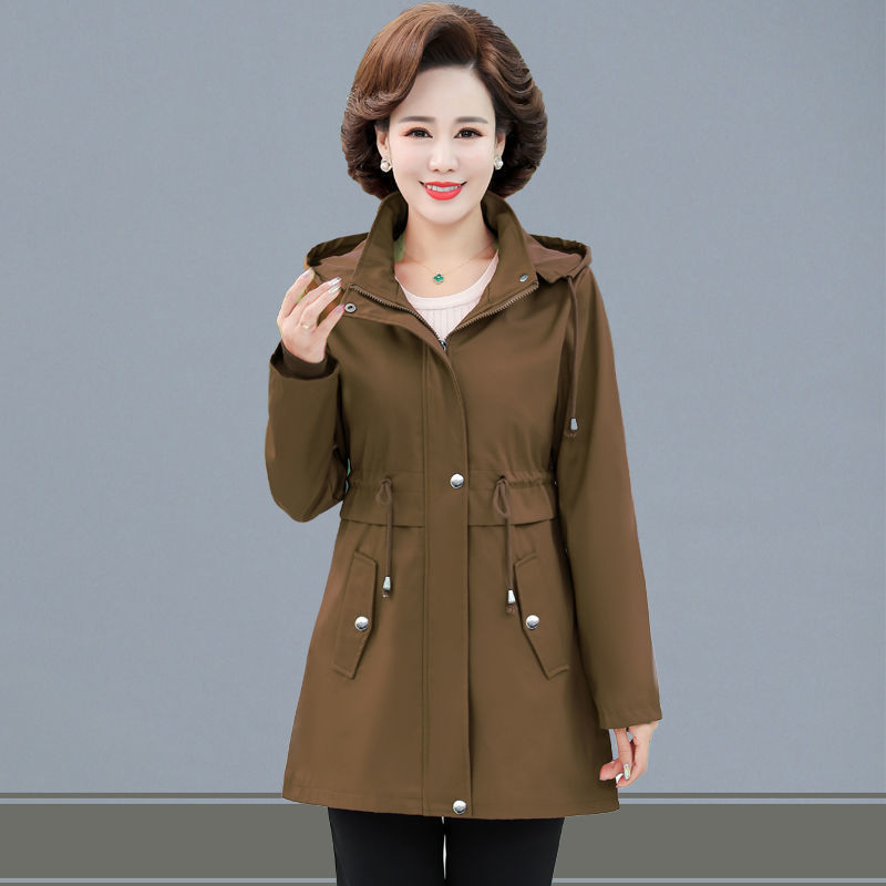 Spring And Autumn Fashionable Jacket Mid-length Trench Coat hanyelevate