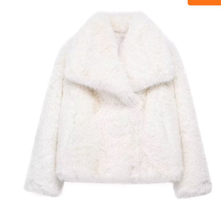 Women’s Winter Plush Coat – Thicken Lapel Casual Long Sleeve Outwear hanyelevate