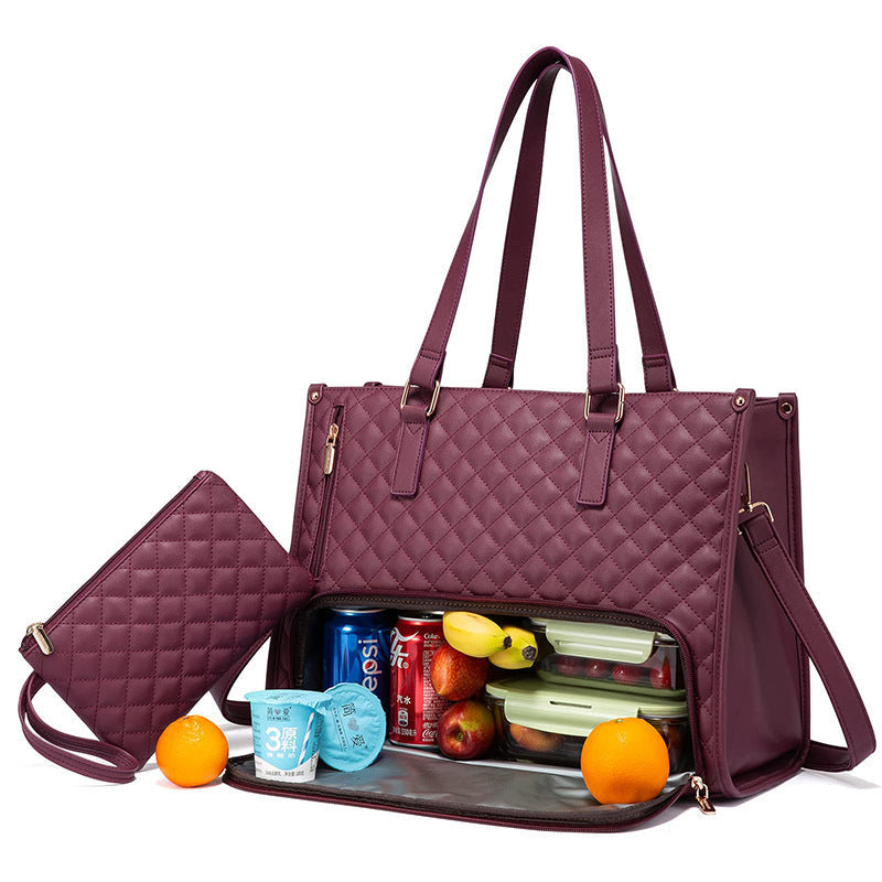 Women’s Insulated Lunch Bag – Leak-Proof, Large Capacity Tote with Laptop & Commute Storage hanyelevate
