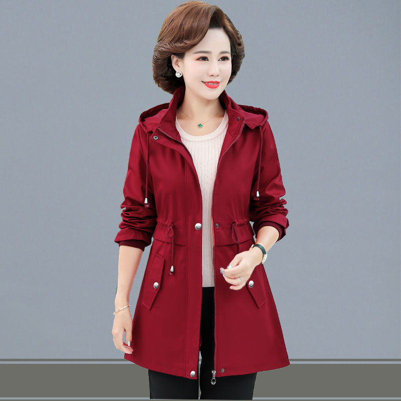 Spring And Autumn Fashionable Jacket Mid-length Trench Coat hanyelevate