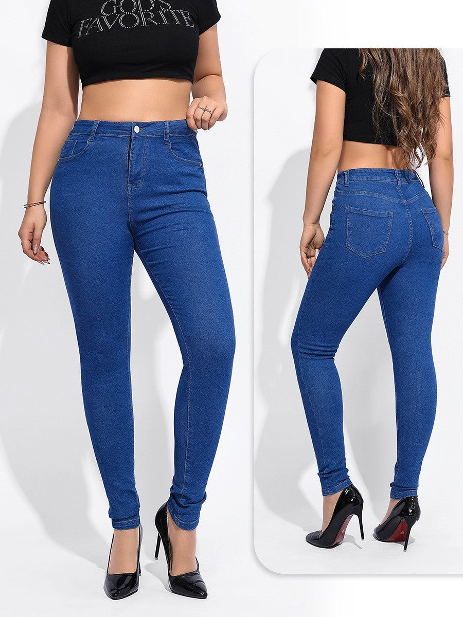 Women’s Cotton Pencil Pants – High Waist/Mid Waist Skinny Jeans | Distressed Casual Style | Sizes 25–40