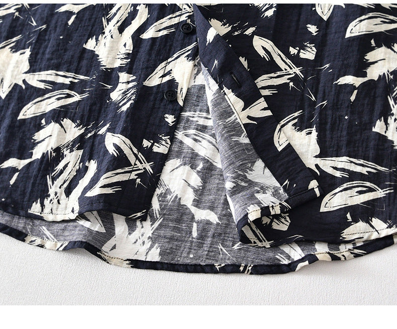 Women’s Street Hip-Hop Floral Cardigan – Loose Fit Long Sleeve Jacket | Printed Viscose Blend | Casual Outerwear