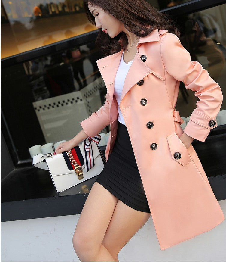 Classic Women's Mid-Length Coat – Fashion Trench for All Seasons hanyelevate