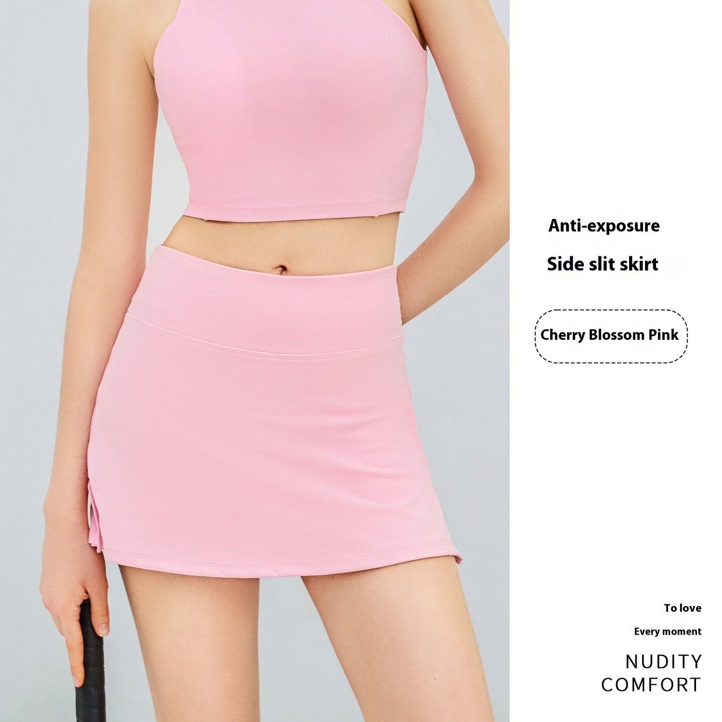 Women’s Athletic Skirt with Built-In Shorts – Fake Two-Piece Anti-Exposure Mini Culottes hanyelevate