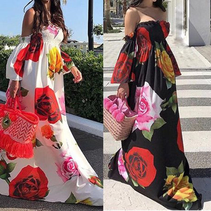 Women’s Swing Dress – Sleeveless Wide Waist A-Line Party Dress | S–XXL | White & Black