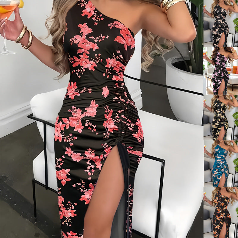 Women’s Floral Print Sleeveless Dress – Mid Waist Summer Sundress | S–5XL | Polyester | Plants & Flowers Pattern