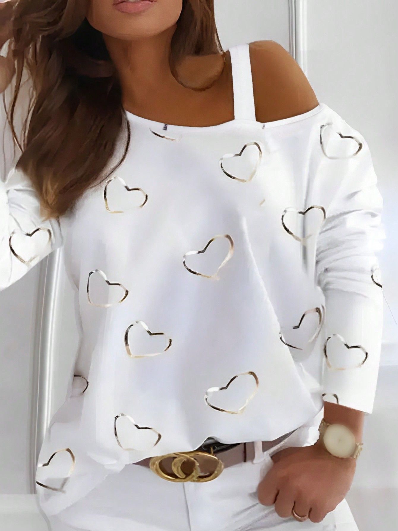 Women’s White Off-Shoulder Top – Street Fashion Strapless Blouse | Oblique Shoulder Style | XL–XXXL | Polyester