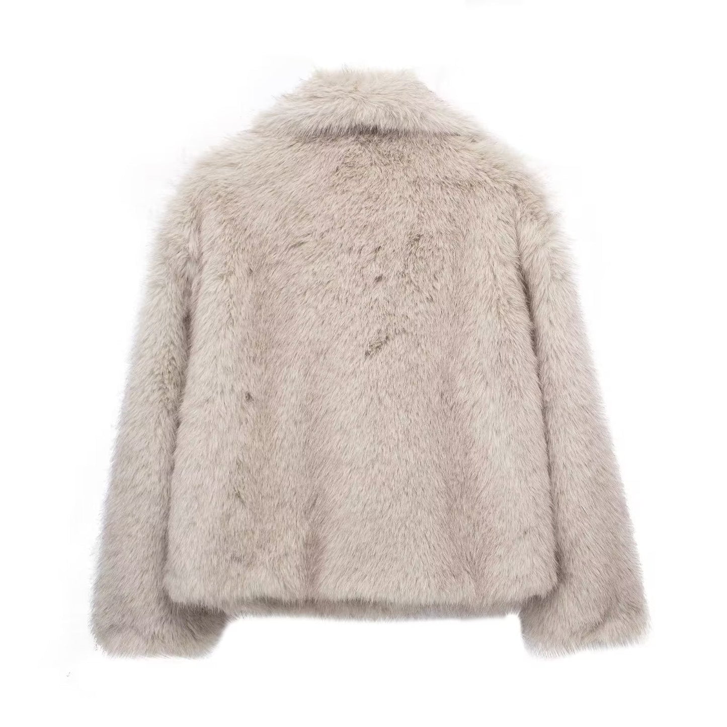 Women’s Winter Plush Coat – Thicken Lapel Casual Long Sleeve Outwear hanyelevate
