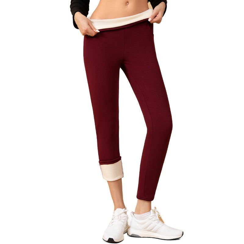 Warm Fleece-Lined Leggings for Women – Plus Size, Thick Cashmere Thermal Tights hanyelevate
