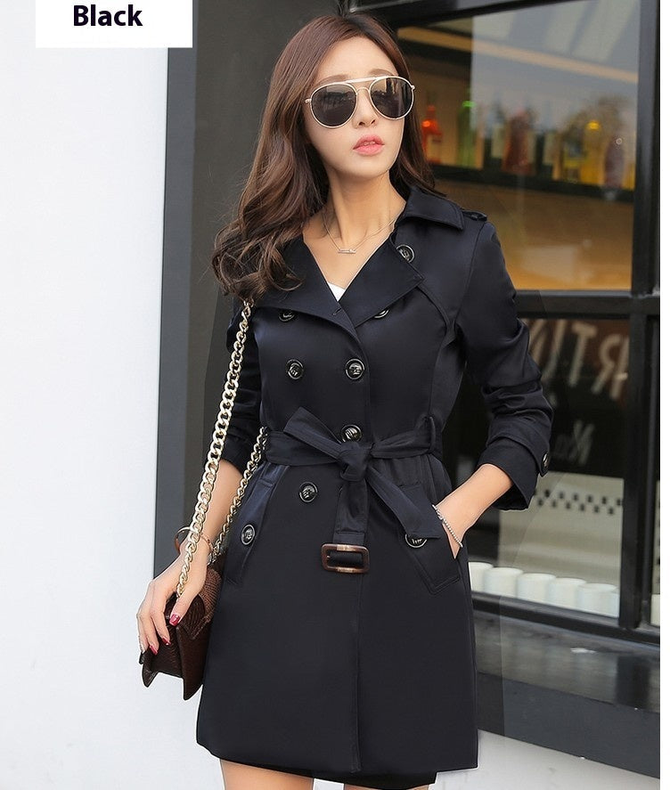 Classic Women's Mid-Length Coat – Fashion Trench for All Seasons hanyelevate