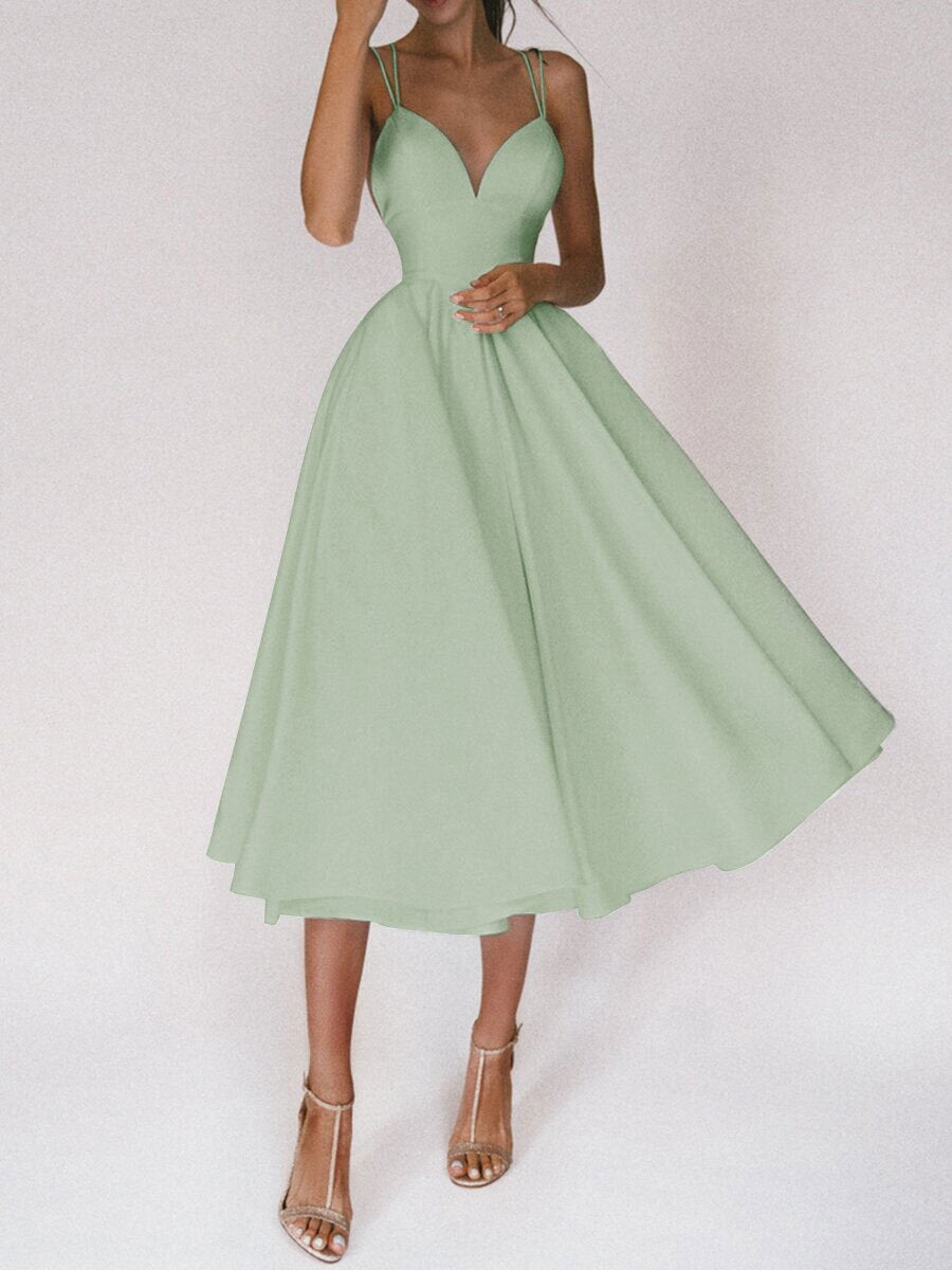 Women’s Fashion Suspender Dress – V-Neck, A-Line, Long Summer Dress hanyelevate