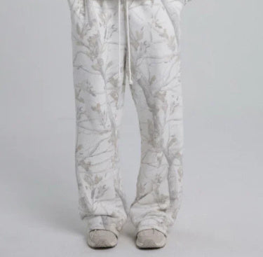 2025 Autumn Winter Women’s Camouflage Two-Piece Set – Maple Leaf Print Hoodie & Sweatpants hanyelevate
