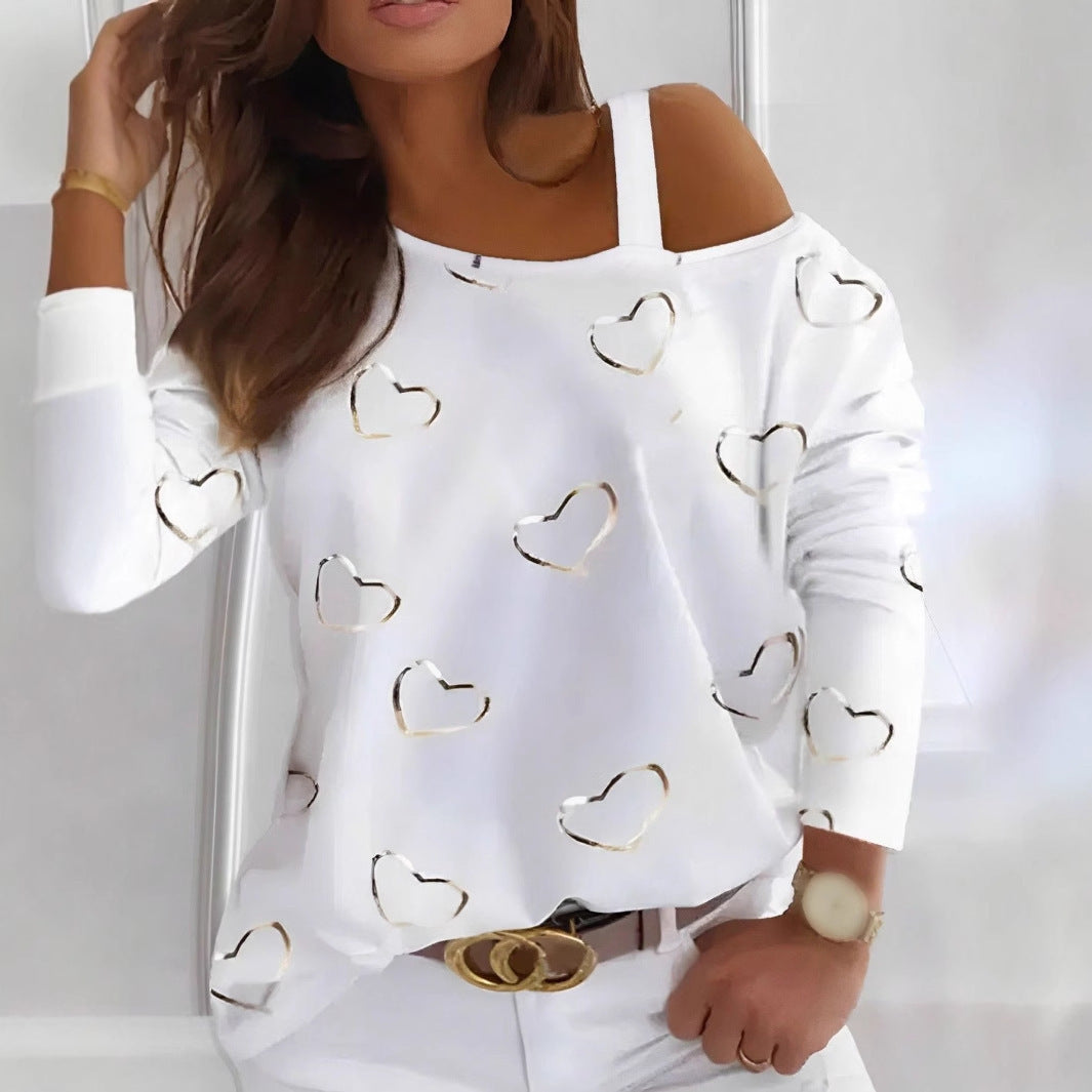 Women’s White Off-Shoulder Top – Street Fashion Strapless Blouse | Oblique Shoulder Style | XL–XXXL | Polyester