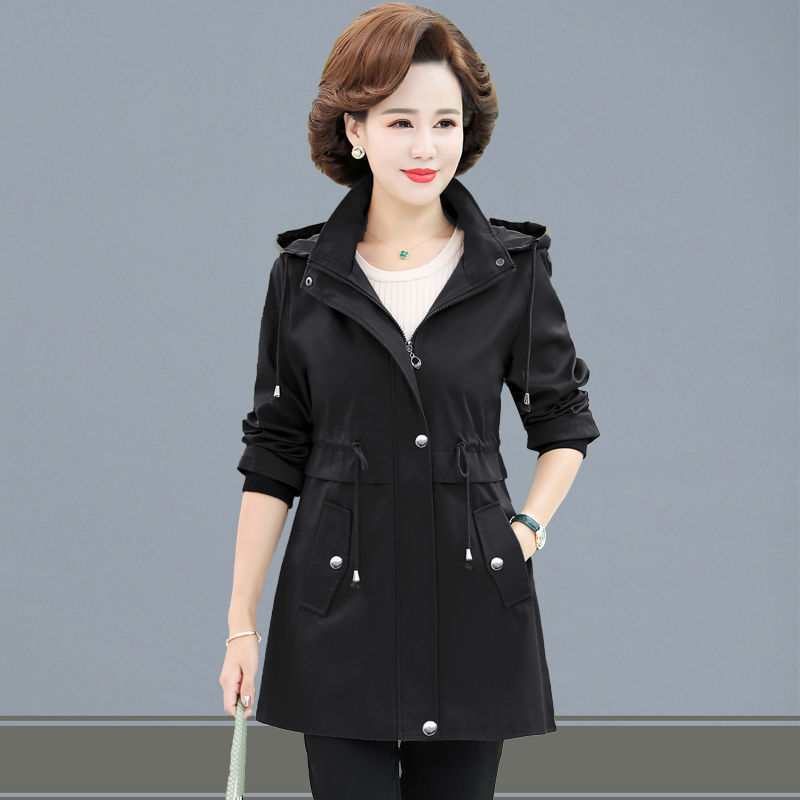 Spring And Autumn Fashionable Jacket Mid-length Trench Coat hanyelevate