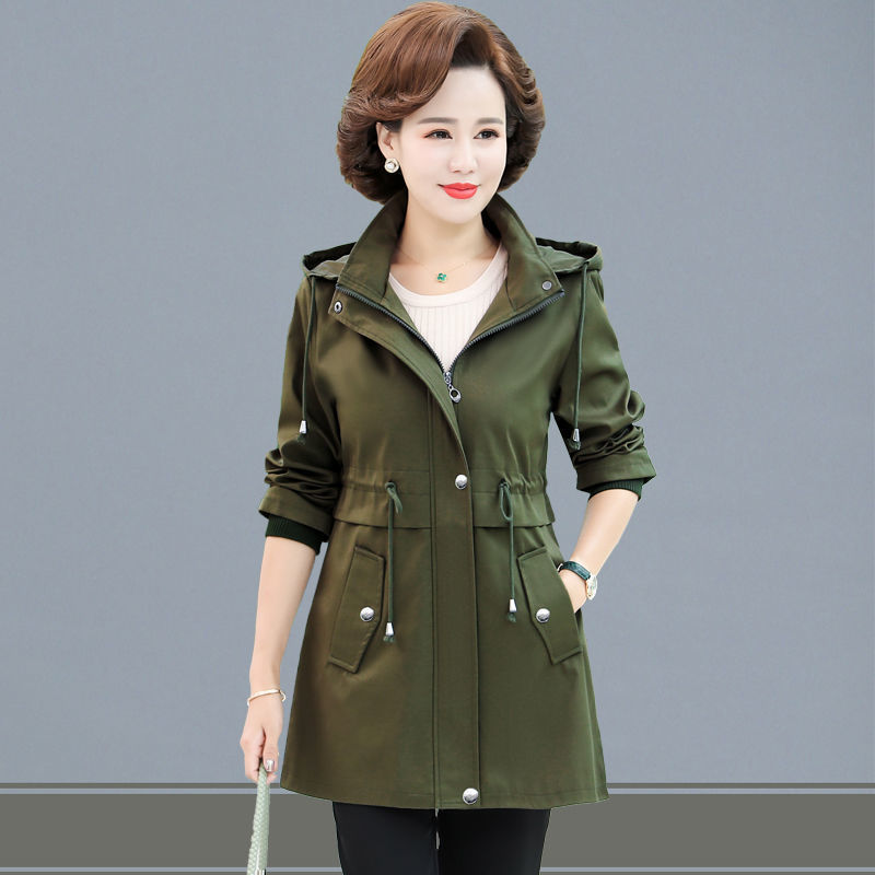 Spring And Autumn Fashionable Jacket Mid-length Trench Coat hanyelevate