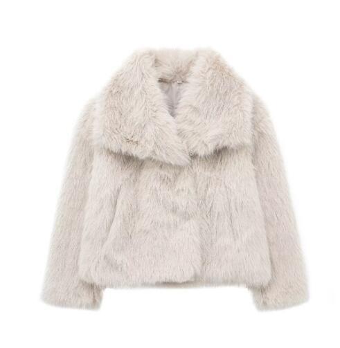 Women’s Winter Plush Coat – Thicken Lapel Casual Long Sleeve Outwear hanyelevate