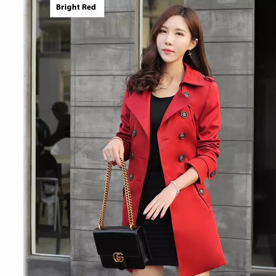 Classic Women's Mid-Length Coat – Fashion Trench for All Seasons hanyelevate