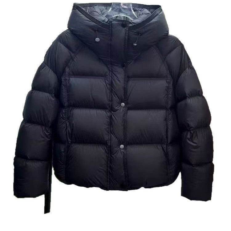 Women’s Thick Loose-Fit Polyester Jacket with Pockets – Commuting Style