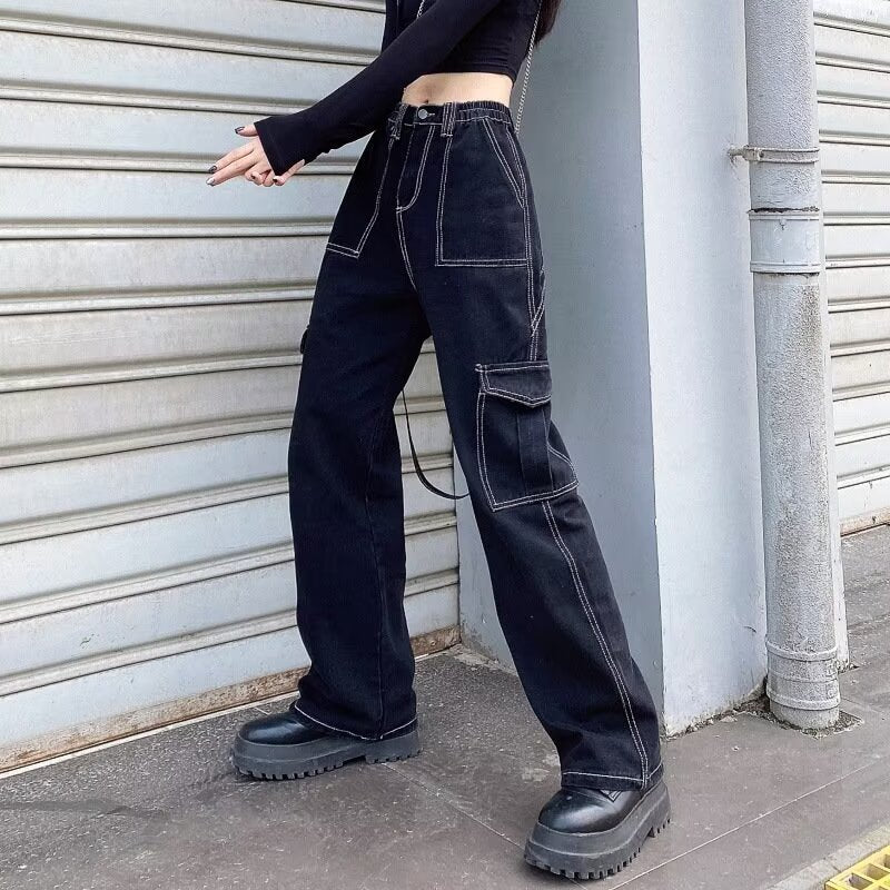 Men’s Cotton Straight-Leg Pants | Blue & Black | S–5XL hanyelevate