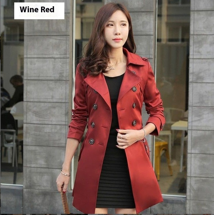 Classic Women's Mid-Length Coat – Fashion Trench for All Seasons hanyelevate