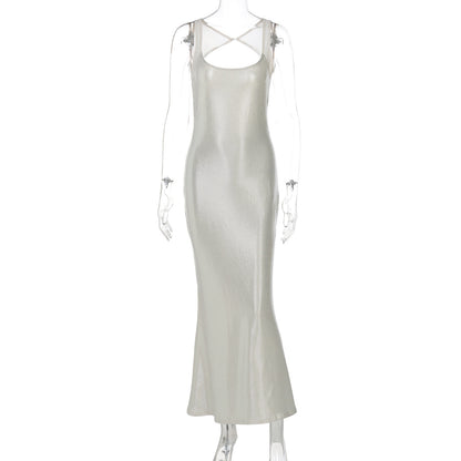 Women’s Backless Sling Dress | High Waist | Long Skirt | Street Fashion