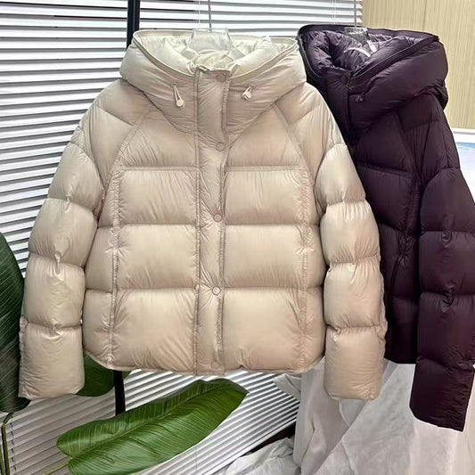 Women’s Thick Loose-Fit Polyester Jacket with Pockets – Commuting Style