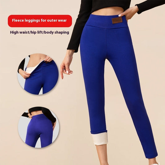 Warm Fleece-Lined Leggings for Women – Plus Size, Thick Cashmere Thermal Tights hanyelevate