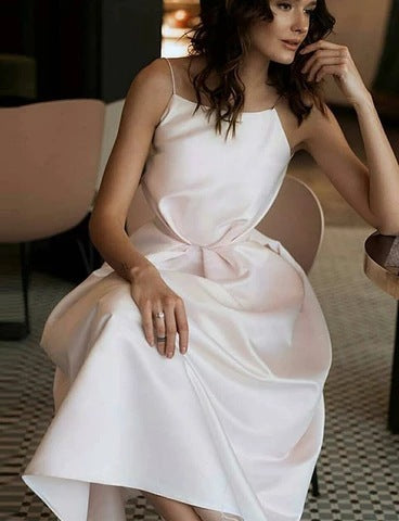 White Petal Sleeve Long Dress for Women – Elegant Petal Sleeve Dress hanyelevate