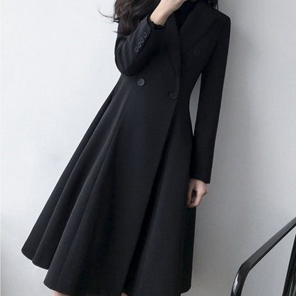 Plus Size Women's Suit Trench Coat – Long Autumn Overcoat for Elegant Looks hanyelevate