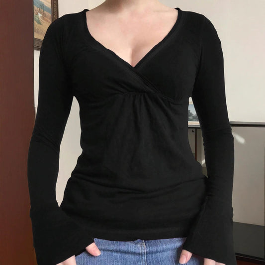 Women’s Elegant Slim Fit Polyester Pullover – Solid Color Long Sleeve Top