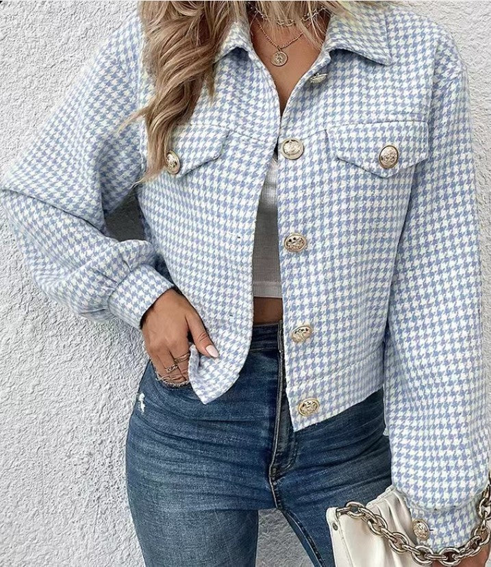 Women’s Short-Length Polyester Top – Long Sleeve | Light Blue, Red, Brown, Black | S–XL hanyelevate