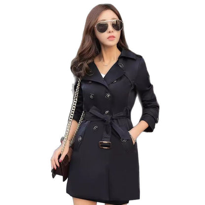 Classic Women's Mid-Length Coat – Fashion Trench for All Seasons hanyelevate