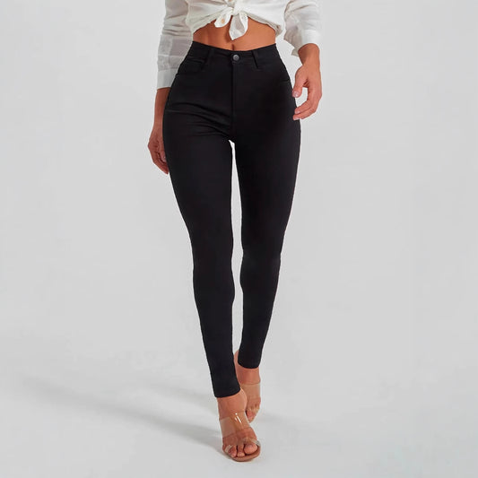 Women’s Cotton Pencil Pants – High Waist/Mid Waist Skinny Jeans | Distressed Casual Style | Sizes 25–40
