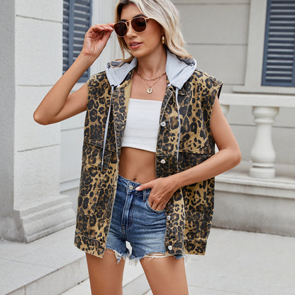 Unisex Denim Lapel Jacket – Casual Streetwear with Hood & Detachable Hood Options