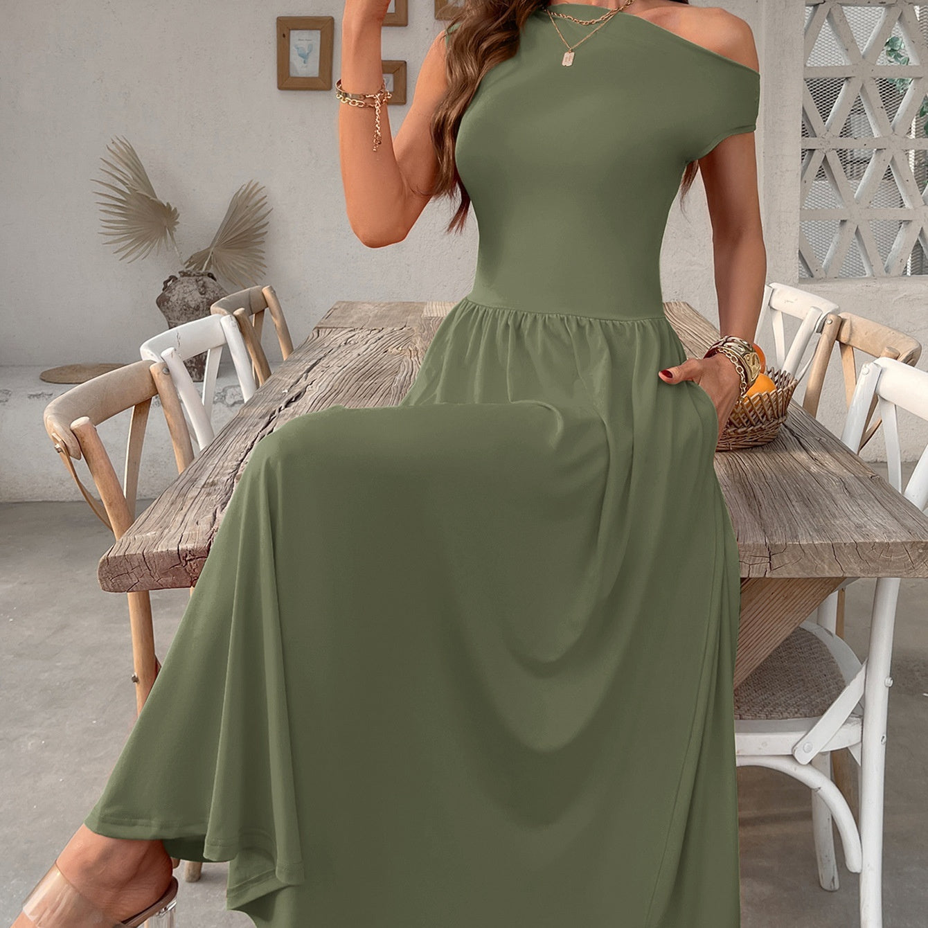 Women’s Knitted Umbrella Skirt – Elastic Waist Sleeveless Dress | S–XL | Multiple Colors hanyelevate