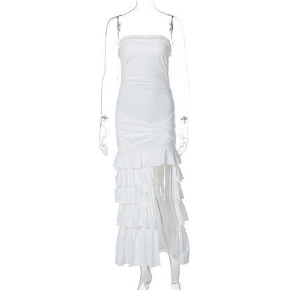 Women’s Street Fashion One-Step Dress – White & Pink | S–L hanyelevate