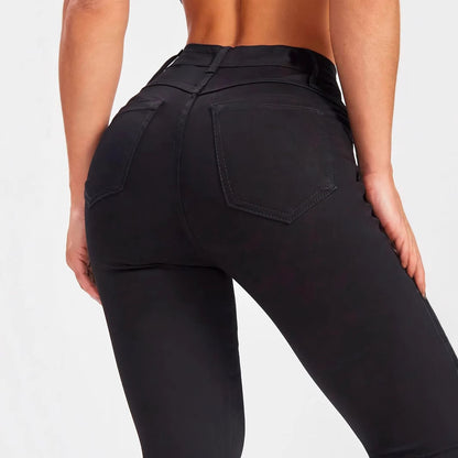 Women’s Cotton Pencil Pants – High Waist/Mid Waist Skinny Jeans | Distressed Casual Style | Sizes 25–40